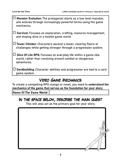 LitRPG Story Workbook Preview 7